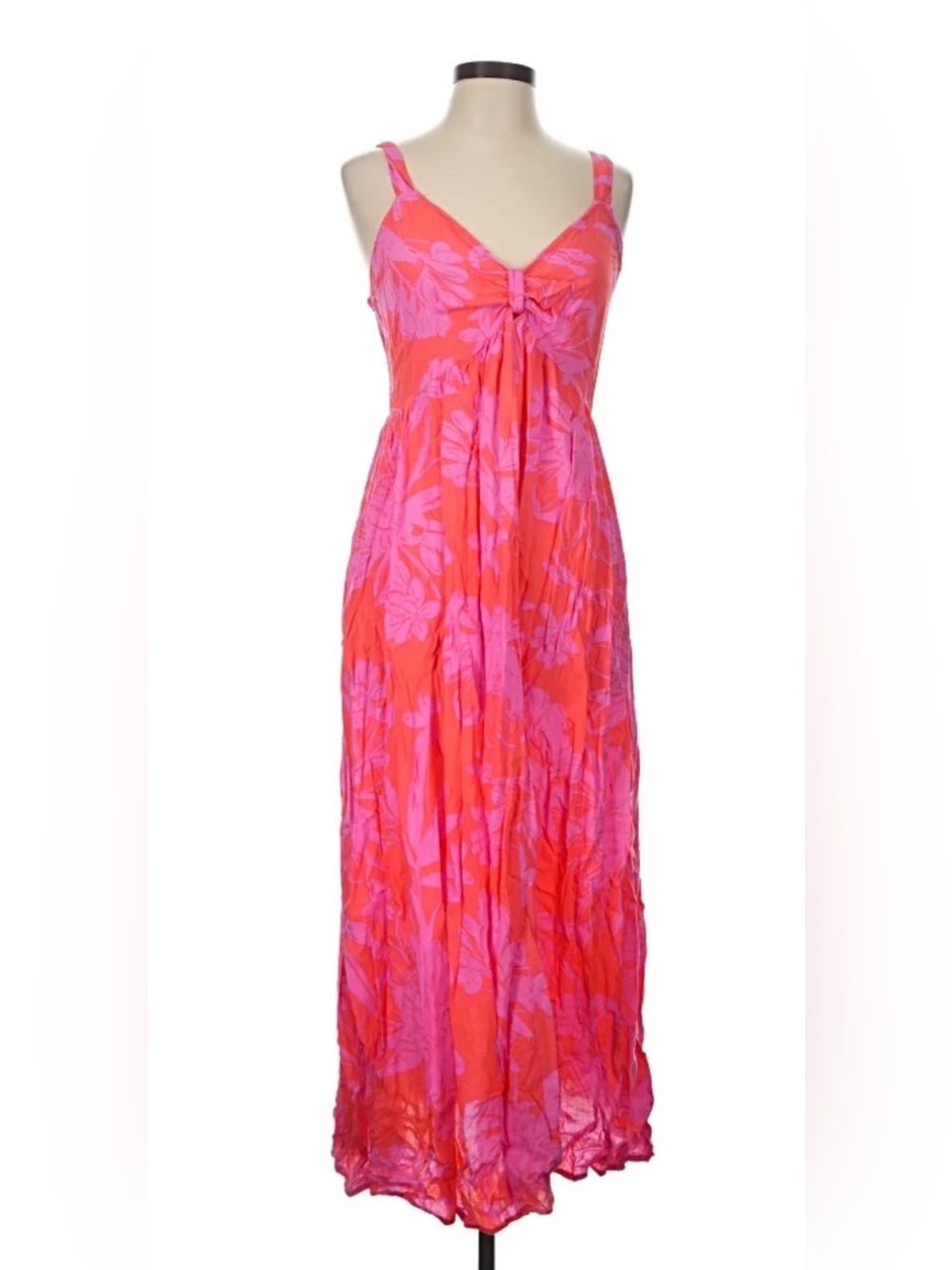 Women’s Pink & Red Floral Maxi Slip Dress
